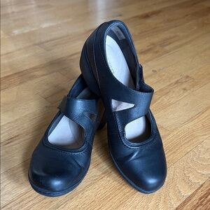 Black Mary Jane Clarks Soft Cushion Shoes